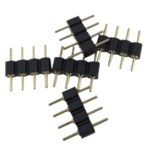 20pcs 4 Pin Connectors Male for Led Strip Lights RGB 5050 3528 Insert Easy Use
