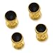 Gold-plated Four Piece Black Epoxy Tuxedo Studs
