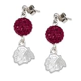 NHL Chicago Blackhawks LogoArt Ovation Earrings