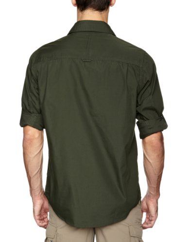 CRAGHOPPERS Kiwi Tee-Shirt Manches Longues pour Homme, Vert Foncé, L