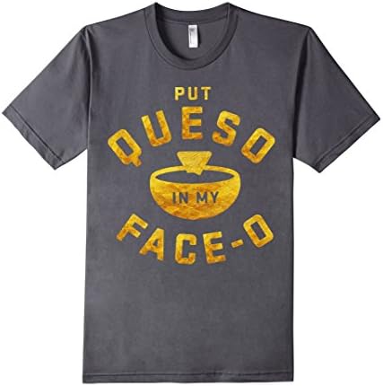 Men's Put Queso in My Face-O T-Shirt Golden Tee Medium Asphalt