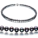 PearlsOnly Bliss Black 6-7mm A Freshwater Pearl Necklace 18 inch