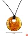 Necklace - N73 - Murano Glass Style - Round Shape ~ Topaz with Flecks