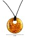 Necklace - N73 - Murano Glass Style - Round Shape ~ Topaz with Flecks