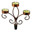 Twine Wine Bottle Candelabra, Copper/Brown