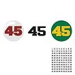 Set of Punch Out Numbers 1-99, 1 Color - Football