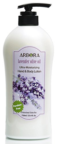ARBORA Hand & Body Lotion LAVENDER OLIVE 25.4OZ/750ML Paraben Free Natural Ultra-Moisturizing, Professional Massage Lotion Original from Korea