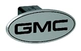 TM Performance Products 50000 Hitch-Ware Value Line Hitch Cover, Silver Anodized Plated Oval With Black GMC Name
