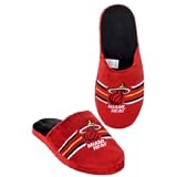 Miami Heat 2011 NBA Team Logo Stripe Slide Slippers House Shoes - Medium