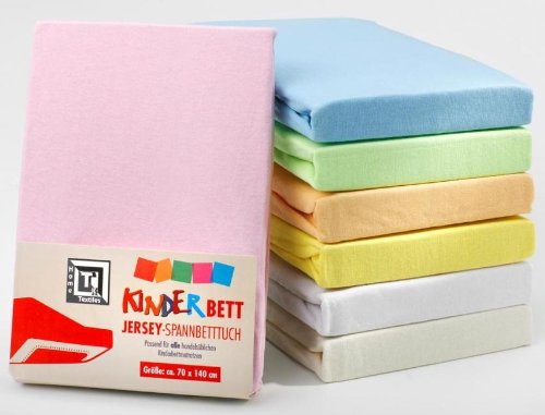 Produkt-Bild: Jersey Spannbettlaken f&uuml;r Kinderbett, 70 x 140 cm, schwarz