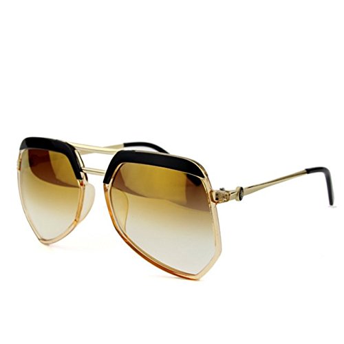 GodBless Unisex Korean Big Frame Polygon Lovers Goggles Sunglasses(K8)