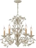 Gwenifer Antique Ivory Five Light Chandelier