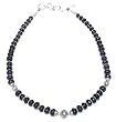 Fashion Necklace Silver Smokeyquartz Gemstone Jewelry 18.25 inches (gnklc205)