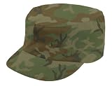 Woodland Camo Poly / Cotton Twill BDU Patrol Cap