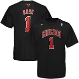 Derrick Rose adidas Black Name and Number Chicago Bulls T-Shirt