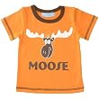 Swedish Kids 3 Year Unisex Moose Algen Orange Tee