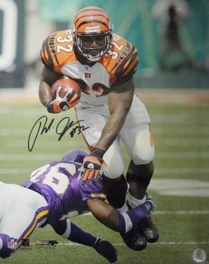 Rudi Johnson signed Cincinnati Bengals 16x20 Photo minor ding