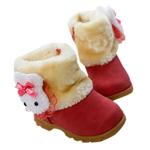 Taiycyxgan Baby Girls Toddler Infant Rabbit Snow Boots Winter Fur Shoes 9-72 Months