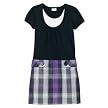 Girls' Xhilaration Short-Sleeve 2-fer Dress - Purple