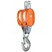 Campbell 3102F 2" Double Nylon Shell Block with Front Eye Flat Loose Hook, 1000 lbs Load Capacity, 3/8" - 1/2" Rope, 2" Sheave
