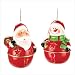 Santa Snowman Bell Christmas Tree Led Ornament Set