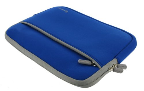 rooCASE Neoprene Sleeve Case Cover for Apple MacBook Pro MB990LL/A 13.3-Inch Laptop MC374LL/A MC375LL/A - Dual Pocket Dark Blue