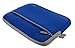 rooCASE Neoprene Netbook Sleeve Case Cover for ASUS 10.1-Inch Eee PC 1015T Seashell Blue Netbook (Invisible Zipper Dual-Pocket - Dark Blue)