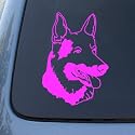 GERMAN SHEPHERD HEAD - Dog - Vinyl Decal Sticker #1516 | Vinyl Color: Pink