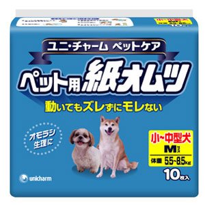 ユニチャーム　ペット用紙オムツ　M　小型犬・中型犬　10枚