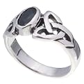 Silver Black Onyx Celtic