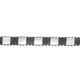 1/2'' Squares Stitiched Edge Taffeta Ribbon Black & White By The Yard