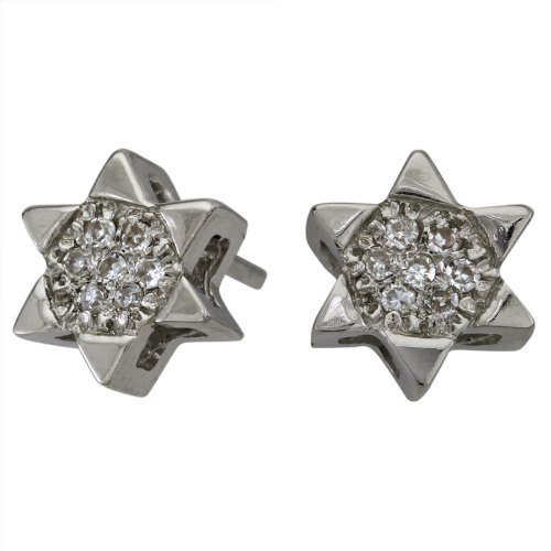 Star Of David Diamond Earrings Sale-Sterling, White Gold And Platinum Star Of David Diamond Earrings Sale-Sterling, White Gold And Platinum