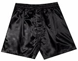 Basic Black Satin Boxer Shorts for men