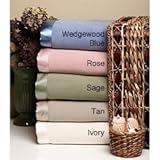 IMAGE OF Micro Fleece Blanket with Satin Binding Twin Sage Green