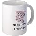 STAY OFF MY FREE SPACE Bingo Fan 11oz Ceramic Coffee Cup Mug