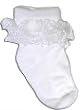 Frilly Lace Bobby Socks for Infants Trim Available in White or Ivory