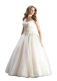Luxeblue Strapless Ballgown Wedding Dress With Lace Applique
