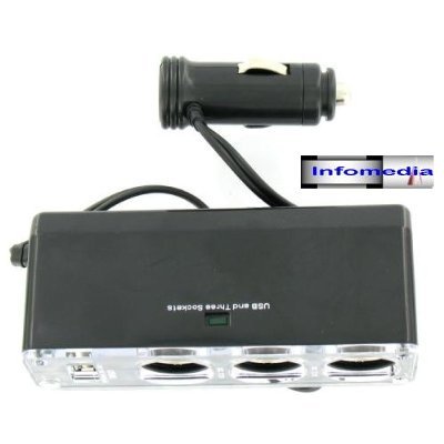 3 Prise allume-cigare USB Port 12V Dolphix