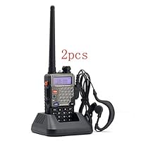 2 × BaoFeng UV-5RE Plus(UV-5R Plus) Dual-Band 136-174/400-480 MHz FM Ham Two-way Radio, Improved Stronger Case, More Rich and Enhanced Features