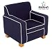 KidKraft Navy Chair with White Piping