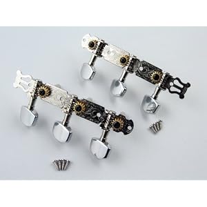 Classical Guitar Machine Head Tuners with Chrome Knobs Classical Guitar Machine Head Tuners with Chrome Knobs