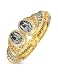 AZ Collection Swarovski Crystal Decorated Gold Plated Cuff Bracelet