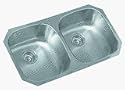 Karran USA L-UM05 Lansen Undermount Stainless Steel Double Bowl Kitchen Sink