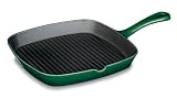 Review Cuisinart CI30-23G / Cuisinart Chef's Classic Enameled Cast Iron 9-1/4-Inch Square Grill Pan, Green/Matte Black Enamel Interior