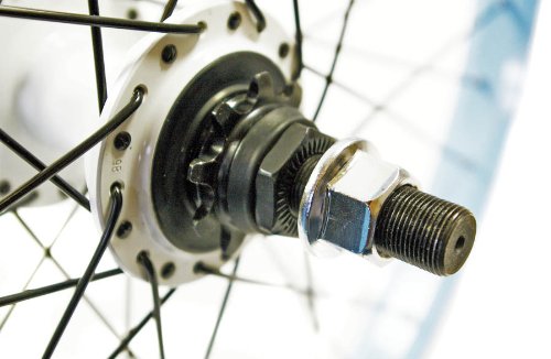 BMX Wheelset Blue 14mm Axles 9T Cassette