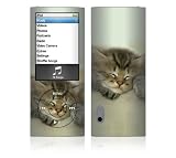 Animal Sleeping Kitty Decorative Skin Decal Sticker for Apple iPod Nano 5G (5th Gen) MP3 Player