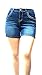 LA Bonita/Jack David Women's Premium Plus Size Blue Denim Jeans Shorts Stretch (26, LA Bonita 7A150MSH)