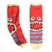 Angelina Monster-Heel Cotton Crew Socks, 6-Pair, Assorted Color Pack.