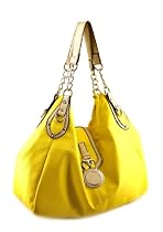 Oversized Medallion Hobo/Handbag with metallic trims- 2 Colors Available