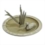 Whitehall Loon Sundial Birdbath in Weathered Bronze